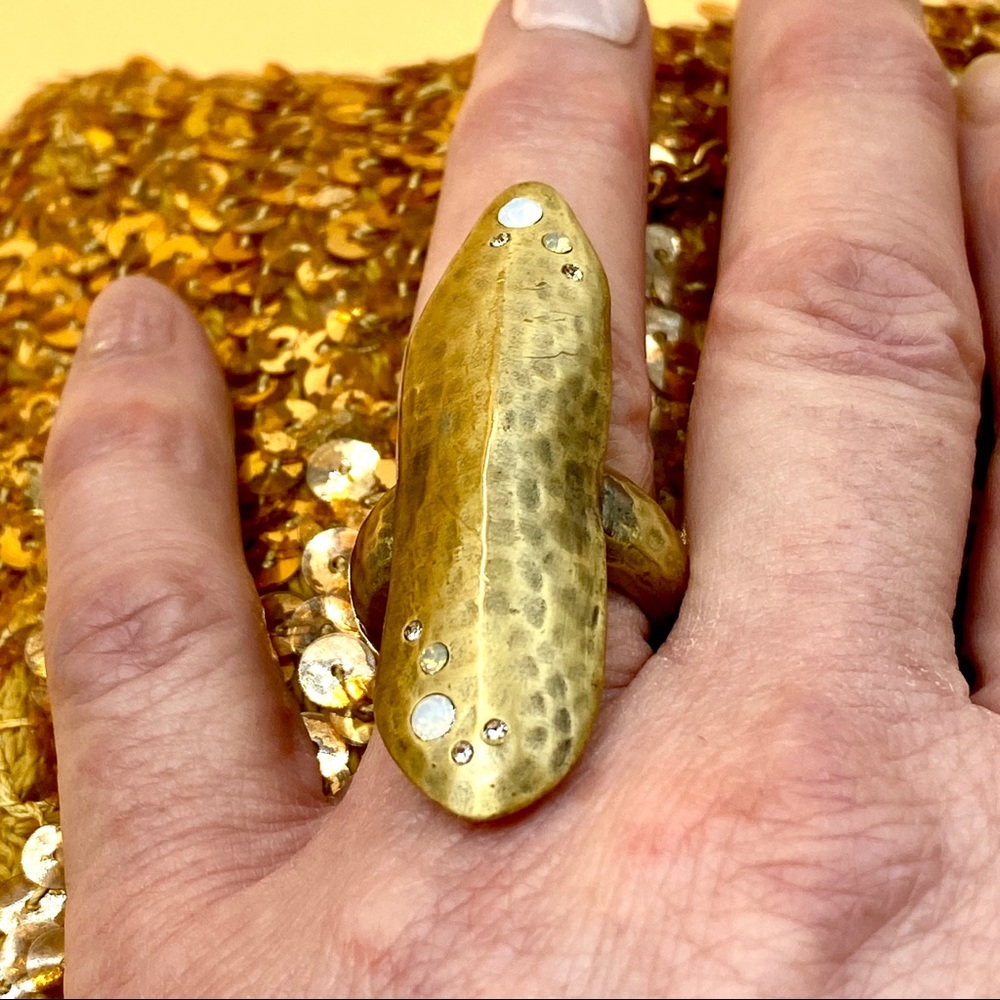 Vintage Jill Zarin Marked Brass Super Stylish Ring 🔥(Real Housewives of NYC)-8